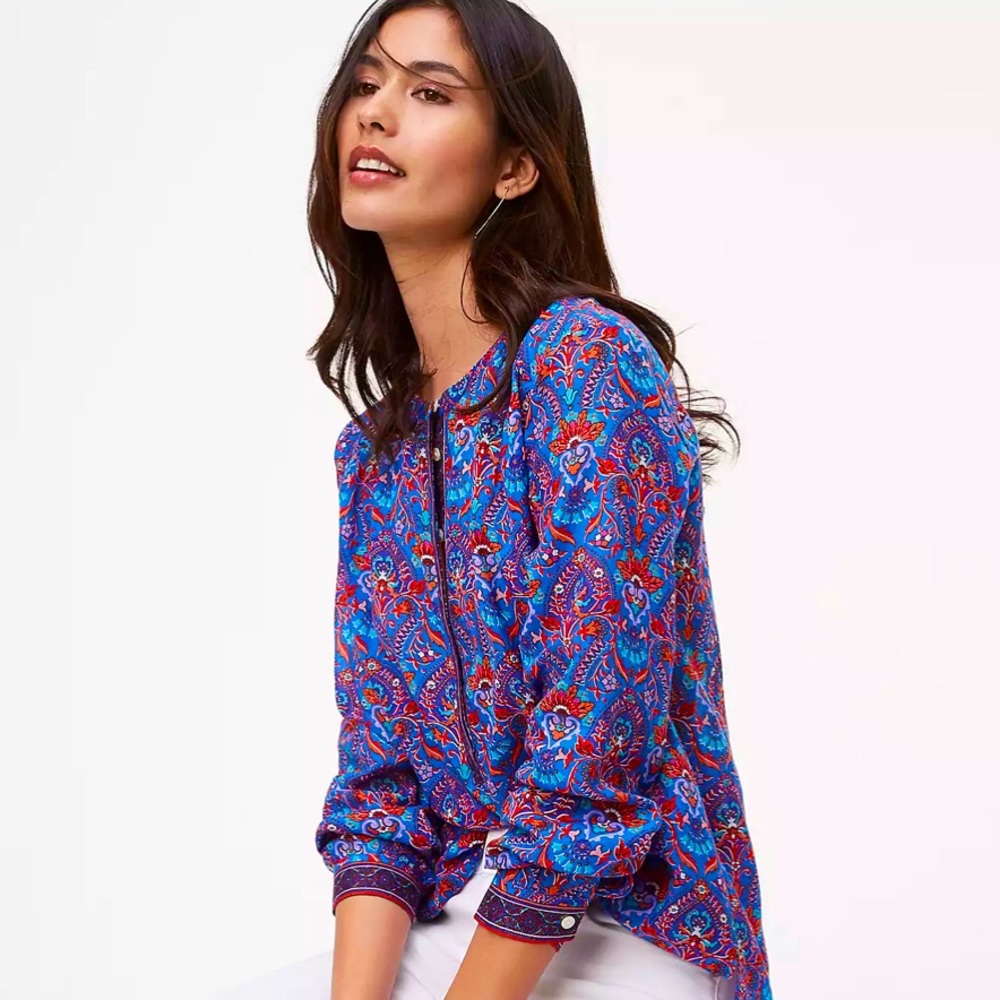 the loft softened colorful blouse
